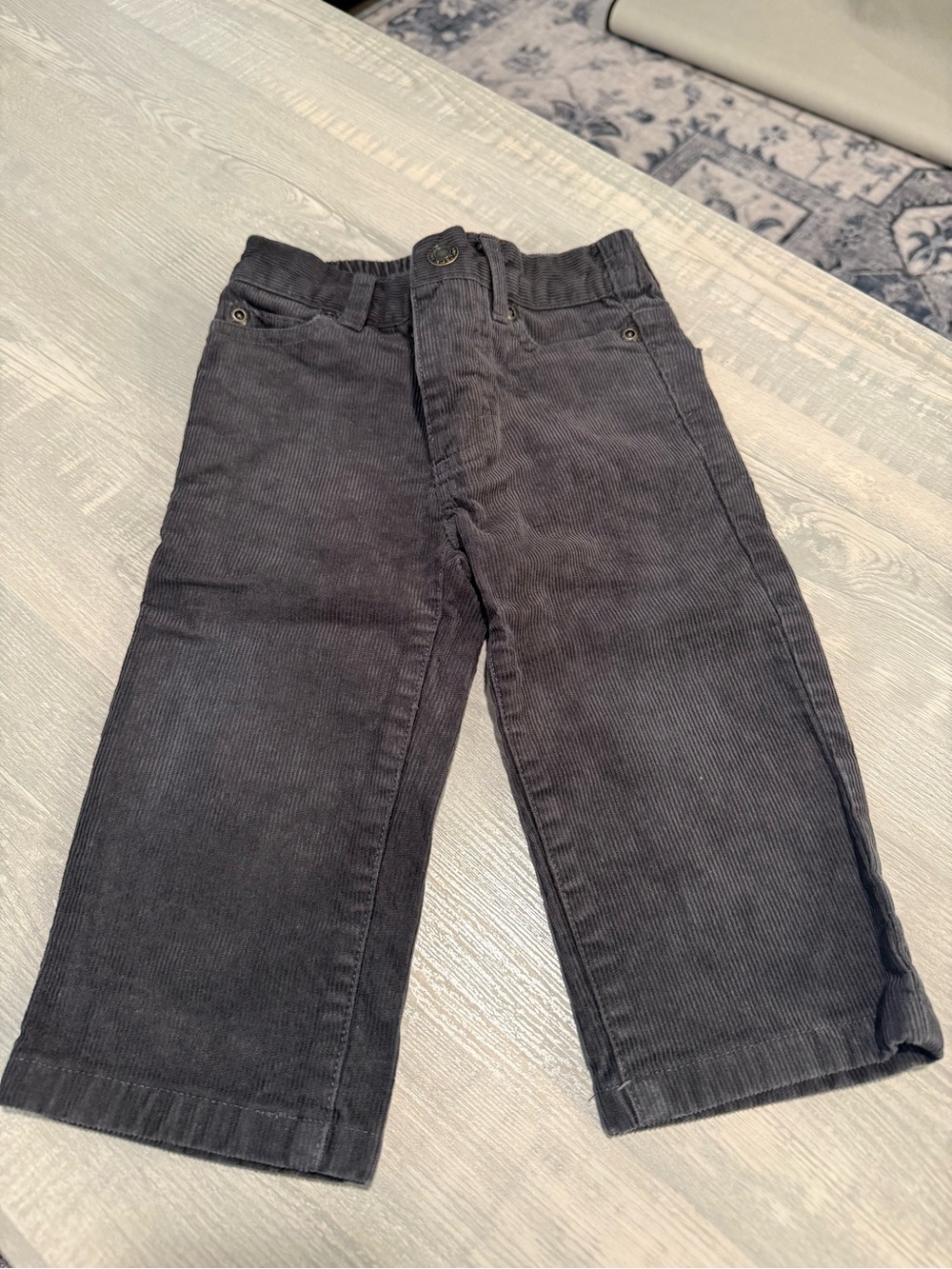 Janie and Jack Charcoal Gray Corduroy Pants